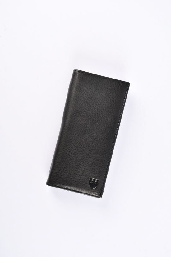 Кошелёк зажим мужской кожаный (color.black) размер 18.5/10 см. "ALFA RICCO" арт.AR2022/N