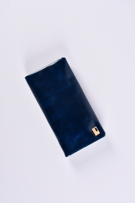 Кошелёк женский кожаный (color.M.BLUE) размер 18.5/9.5 см."Alfa Ricco" арт.JS6165