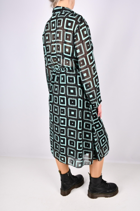 Платье женское (цв.бирюзовый) шифоновое "QIANZHIDU" Размеры в наличии : 48, 52, 54, 56 арт.EL15951884