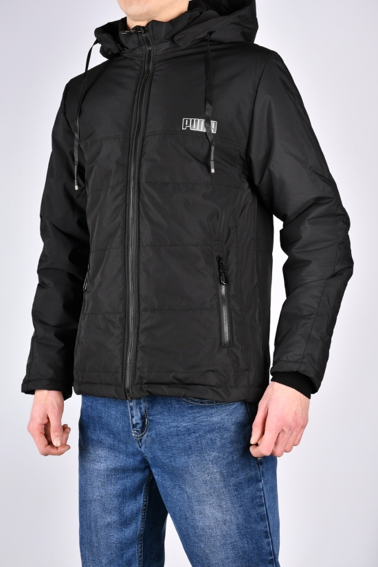 Куртка мужская демисезонная (цв.чёрный) из плащёвки Размеры в наличии : 46, 48, 50, 52, 54 арт.242