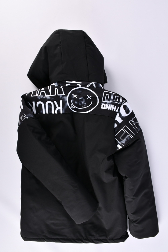 Куртка для хлопчика (кол. чорний) демісезонна з плащівки Зріст в наявності : 152, 158, 164, 170, 176 арт.04