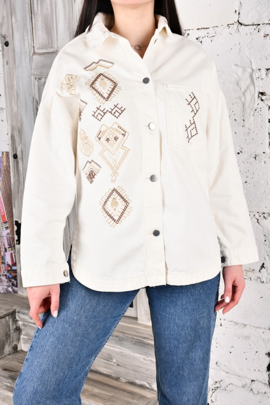 Рубашка женская (цв.белый) котоновая "KAMERA" Размер в наличии : 44 арт.462