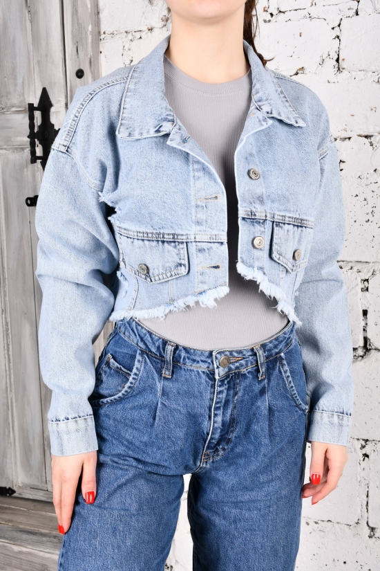Пиджак джинсовый женский модель OVERSIZE Размер в наличии : 44 арт.S-5066-R