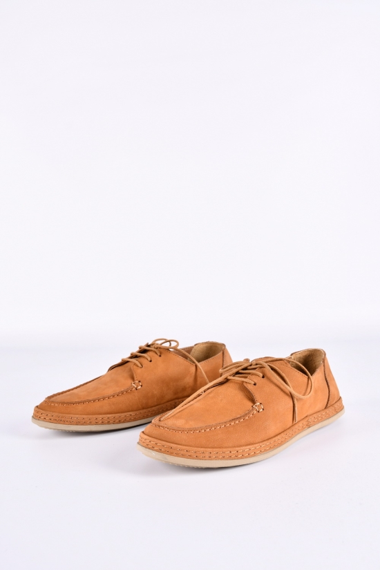 Чоловічі туфлі з натурального нубуку (кол. коричневий) "EMIR" Розміри в наявності : 40, 43 арт.EMR036