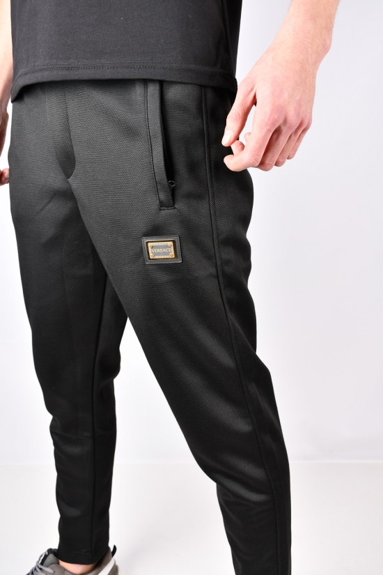 Чоловічі штани (кол. чорний) тканина Lacoste "VERSACE" Розміри в наявності : 46, 50 арт.319