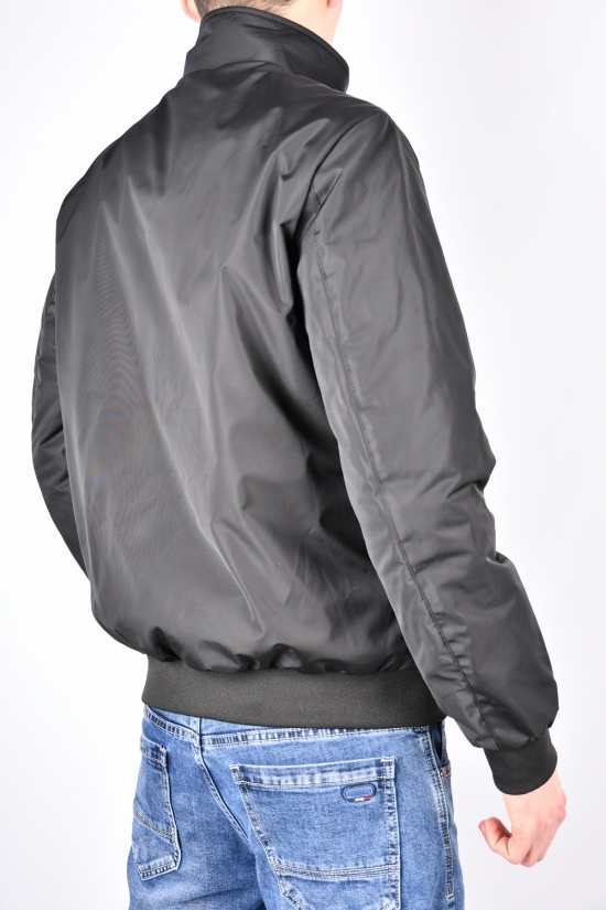 Куртка мужская (цв.черный) демисезонная из плащевки "Lacoste" Размеры в наличии : 52, 54, 56 арт.1139