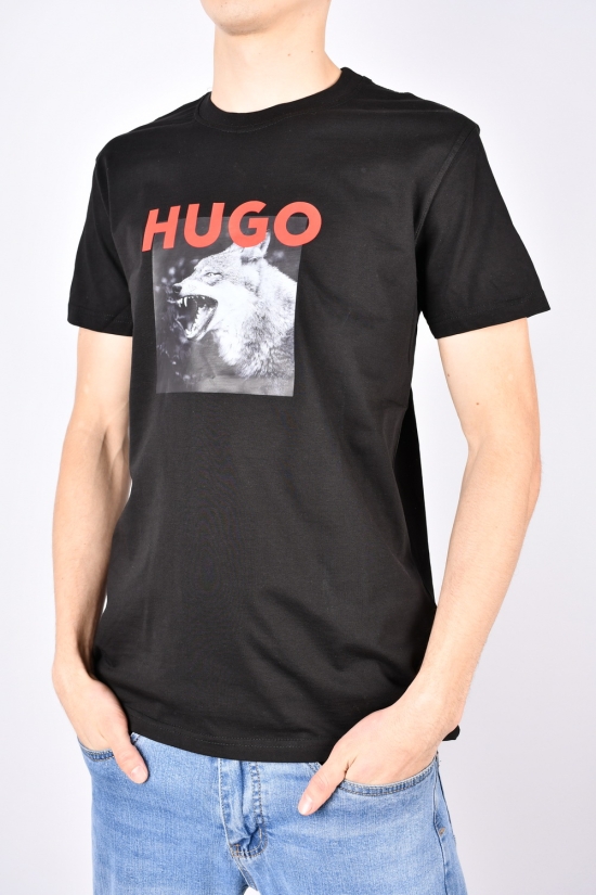 Футболка чоловіча (кол. чорний) трикотажна "Hugo Boss" Розмір в наявності : 48 арт.5030