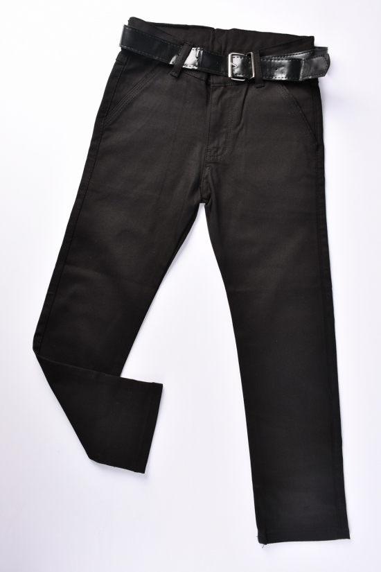 Штани для хлопчика (кол. чорний) стрейчові "RUDYS" з поясом Зріст в наявності : 116, 122, 128, 134, 140 арт.2910