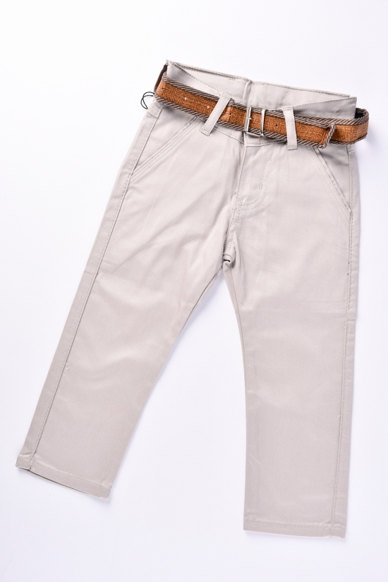 Штани для хлопчика (кол. св. сірий) стрейчові "RUDYS" з поясом Зріст в наявності : 92, 98, 110 арт.2459