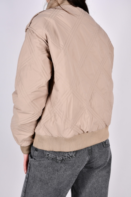 Куртка жіноча демісезонна (кол. капучино) з плащової тканини. Розміри в наявності : 42, 44, 46, 48 арт.68108