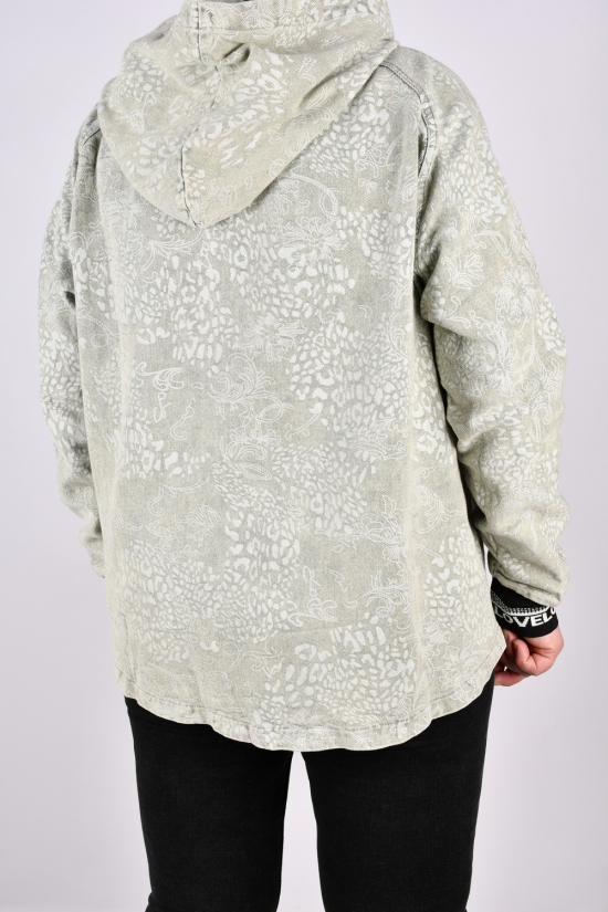 Куртка женская (цв.мяты) ткань коттон "ANGORA" Размеры в наличии : 54, 56 арт.616