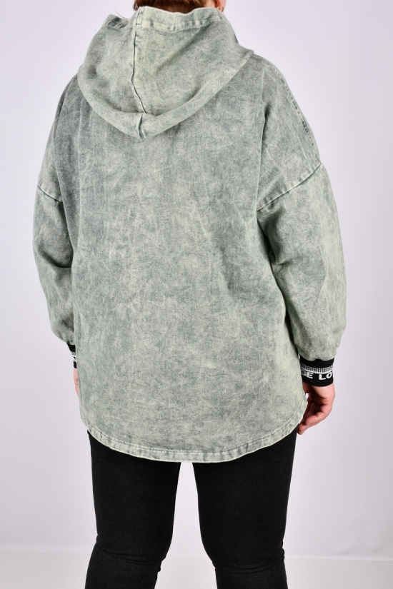 Куртка жіноча (кол. хакі) тканина бавовна "ANGORA" Розмір в наявності : 54 арт.S9607