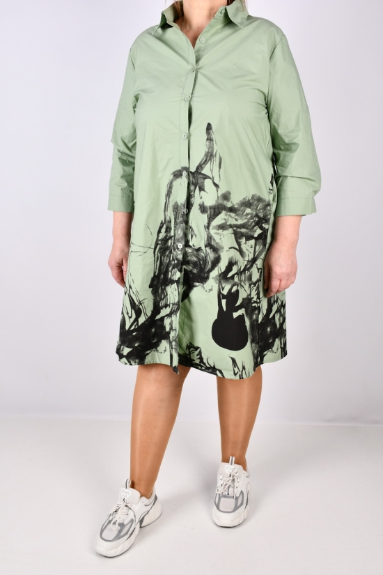 Рубашка-туника женская (цв.оливковый) "ANGORA" Размеры в наличии : 50, 52 арт.6070