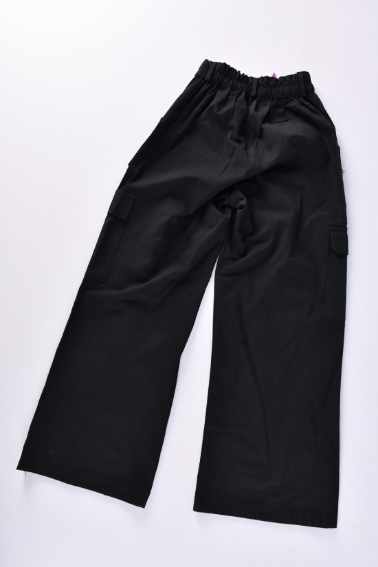 Штани для дівчинки (кол. чорний) модель карго "CEMIX" Зріст в наявності : 140, 146, 152, 158, 164, 170 арт.2547-3