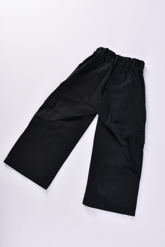 Штани для дівчинки (кол. чорний) модель карго "CEMIX" Зріст в наявності : 104, 110, 116, 122, 128, 134 арт.2547-2