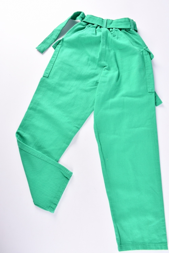 Брюки для девочки (цв.зеленый) модель карго "CEMIX" Рост в наличии : 152, 158, 164 арт.386-3