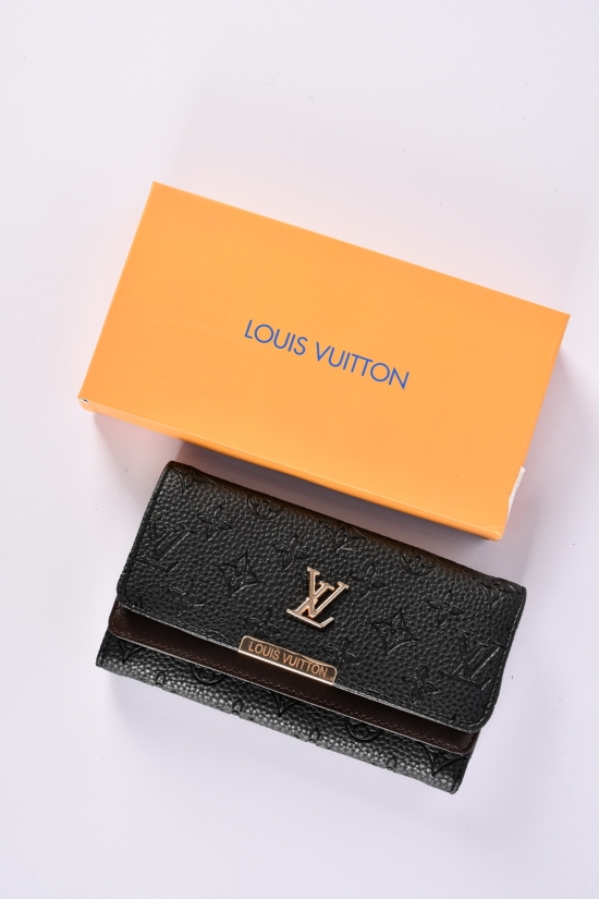 Гаманець жіночий (кол. чорний/коричневий) розмір 19,5/12,5 см "Louis Vuitton" арт.2012