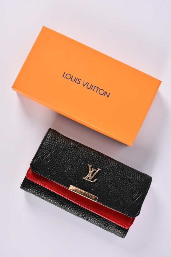 Гаманець жіночий (кол. чорний/червоний) розмір 19,5/12,5 см "Louis Vuitton" арт.2012