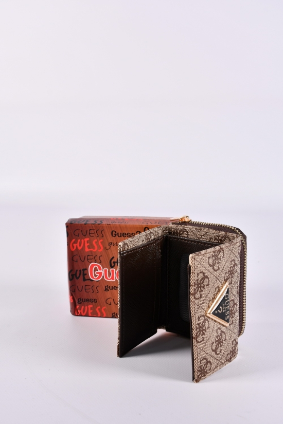 Гаманець жіночий (кол. кремовий/коричневий) розмір 11/8см "GUESS" арт.2036