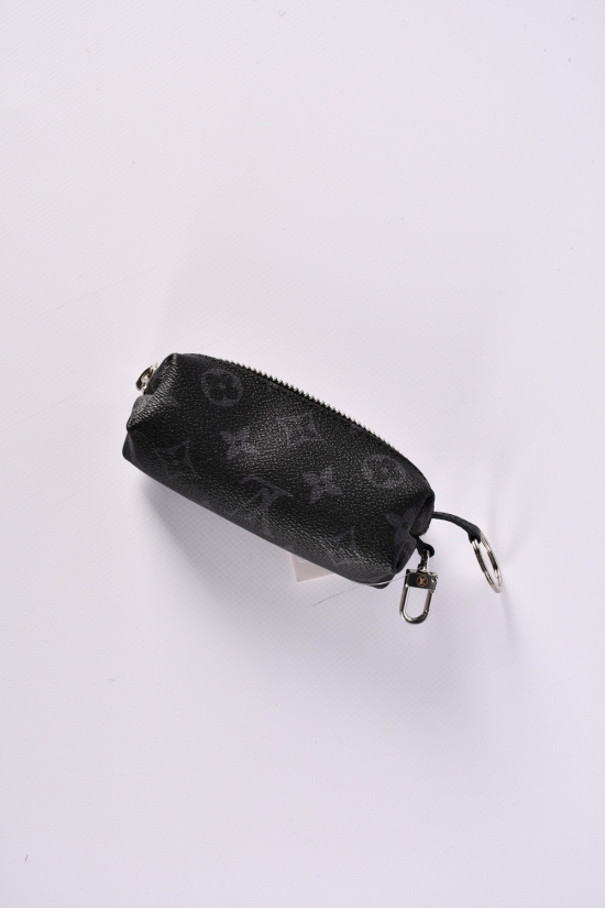Ключница женская кожаная (цв.черный) размер 14/6 см  арт.334