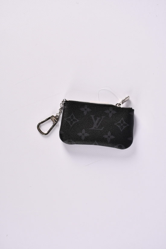 Ключниця жіноча шкіряна (кол. чорний) розмір 11/6 см "Louis Vuitton" арт.337
