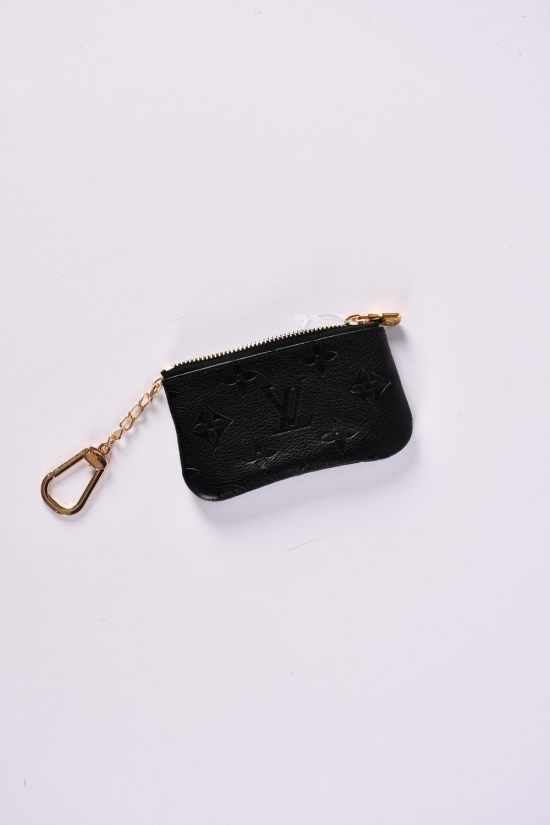 Ключниця жіноча шкіряна (кол. чорний) розмір 11/6 см "Louis Vuitton" арт.339
