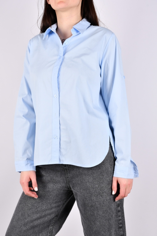 Рубашка женская (цв.голубой) "BASE" Размеры в наличии : 42, 44, 46, 48 арт.A3013
