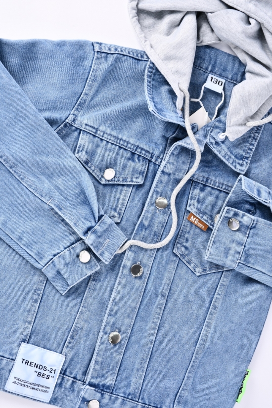 Пиджак джинсовый для мальчика (цв.синий) Рост в наличии : 122, 134, 140, 146 арт.ZH0302