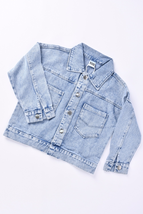 Джинсовый пиджак для девочки (цв.св.синий) Рост в наличии : 116, 122 арт.XH0333