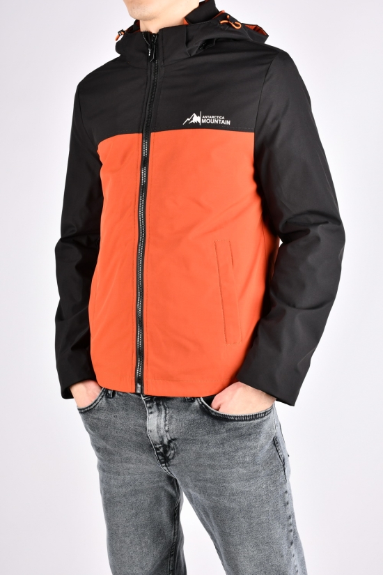 Куртка мужская из плащевки (цв. черный/оранжевый) Размер в наличии : 46 арт.6905