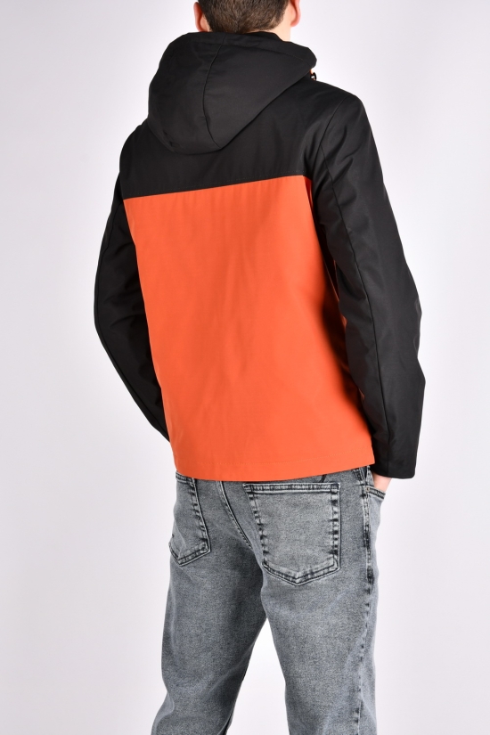 Куртка чоловіча з плащової тканини (кол. чорний/оранжевий) Розмір в наявності : 46 арт.6905