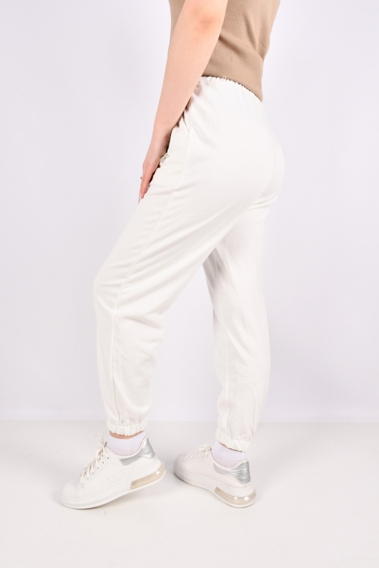 Штани жіночі трикотажні (кол. білий) "Balenciaga" Розміри в наявності : 44, 46, 48 арт.2103