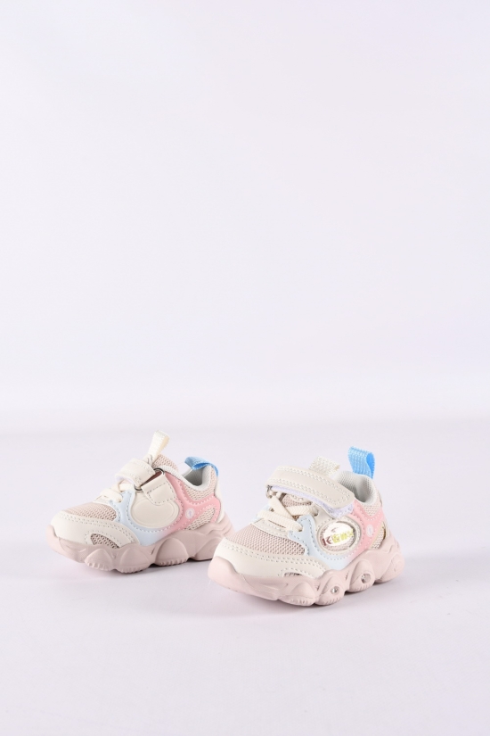 Кроссовки для девочки "W.NIKO" с кожаной стелькой подошва материал ЭВА с LED Размеры в наличии : 17, 18, 19, 20, 21, 22 арт.СС1851-3
