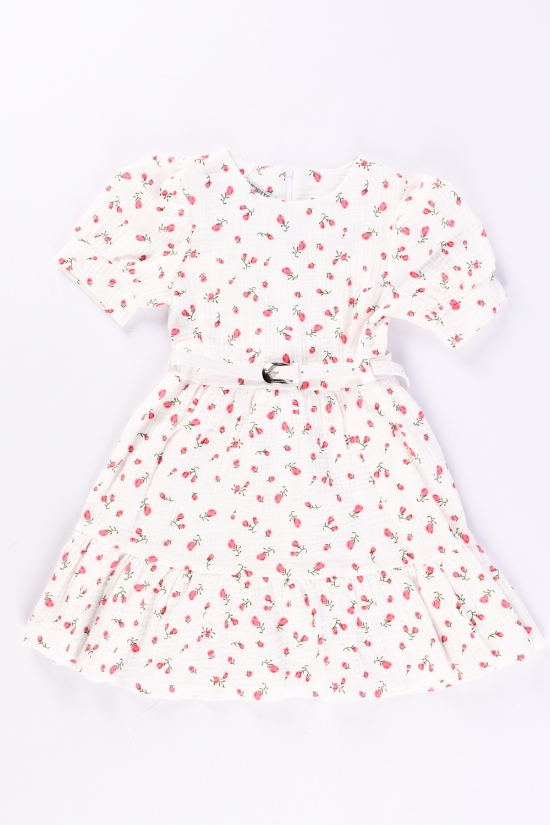 Платье для девочки (цв.белый) трикотажное Рост в наличии : 104, 110, 116 арт.751