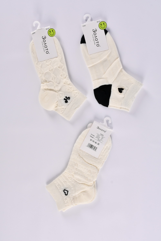 Шкарпетки жіночі всесезонні (65% cotton, 30% polyester, 5% spandex) розмір 36-41 арт.Y243-3