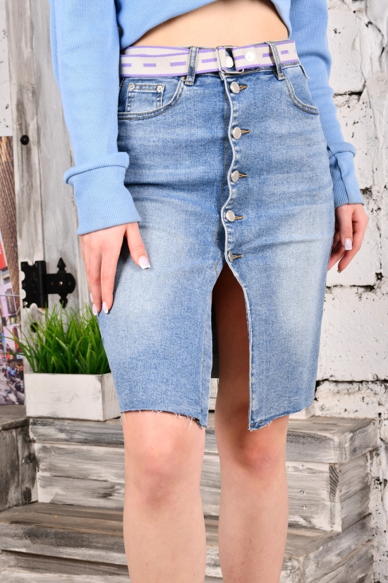 Спідниця жіноча джинсова з поясом "LANLANIEE" Розміри в наявності : 26, 27, 28, 29 арт.2009