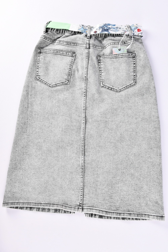 Спідниця жіноча джинсова з поясом "LANLANIEE" Розмір в наявності : 34 арт.9002