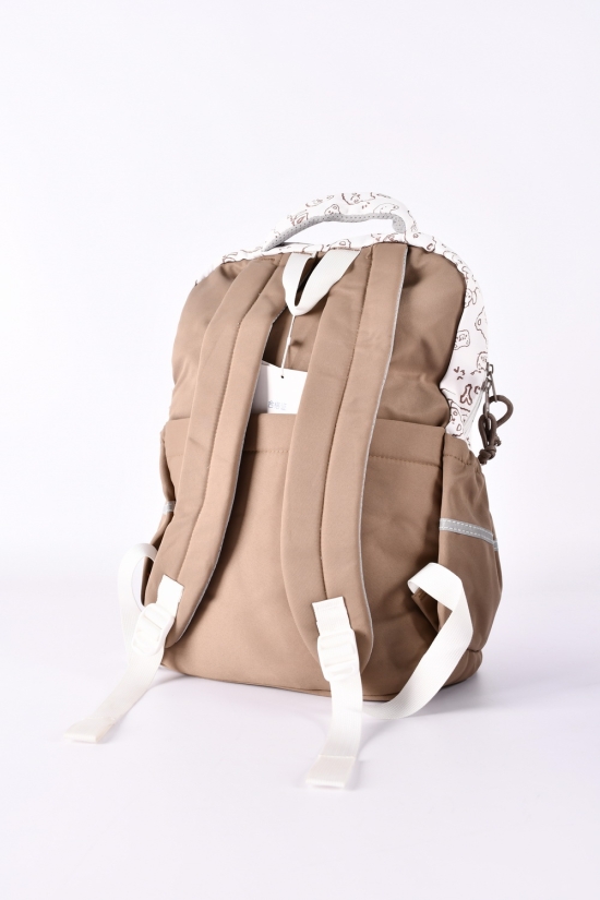 Рюкзак тканевый (цв.коричневый) размер 30/40/12 см. арт.S332
