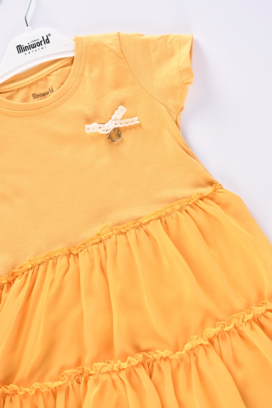 Платье для девочки (цв.горчичный) "Miniworld" Рост в наличии : 98, 110, 116 арт.402519