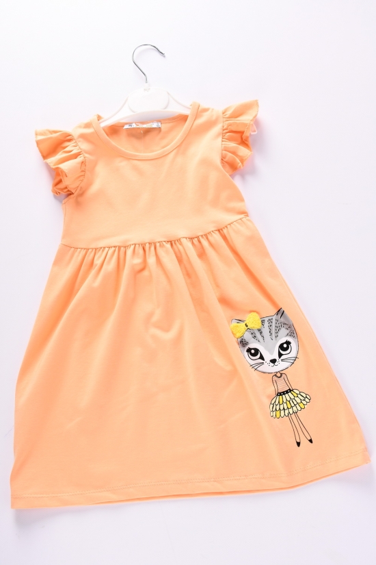 Сукня для дівчинки (кол. персиковий) трикотажна "ALG" Зріст в наявності : 98 арт.402804