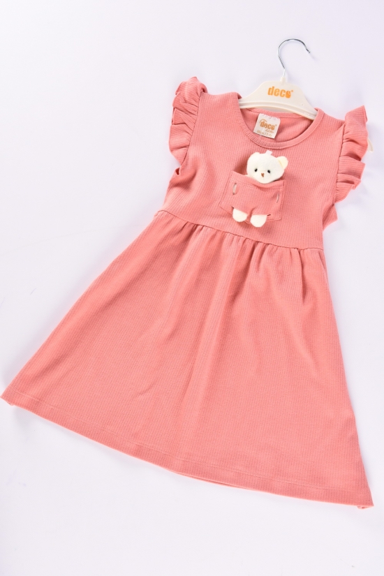 Платье для девочки (цв.терракотовый) ткань рубчик "DECO" Рост в наличии : 116 арт.399288