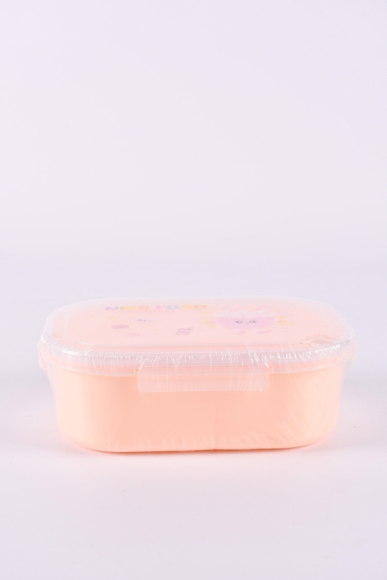 Ланч-бокс (контейнер) цв.розовый с ложкой размер 21/14/7см арт.31008