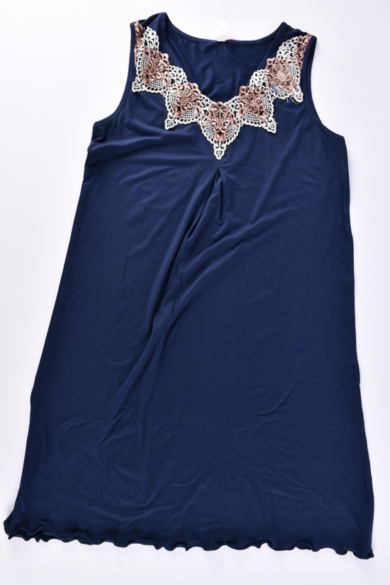 Нічна сорочка жіноча (кол. т.синій) Розміри в наявності : 48, 52, 54, 56 арт.103