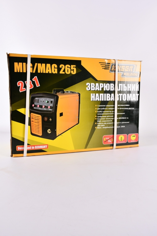 Зварювальний напівавтомат інверторний 220В, 6,5кВт зварювальний струм 265А, дріт 0,6-1,0мм арт.MIG-265