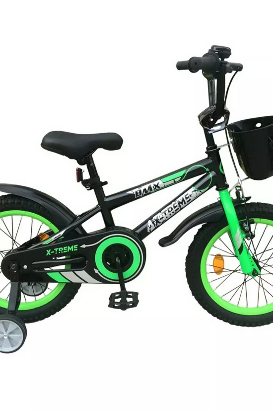 Велосипед (цв.зеленый) сталь размер рамы 16" размер колес 16" "X-TREME FLASH" арт.125001