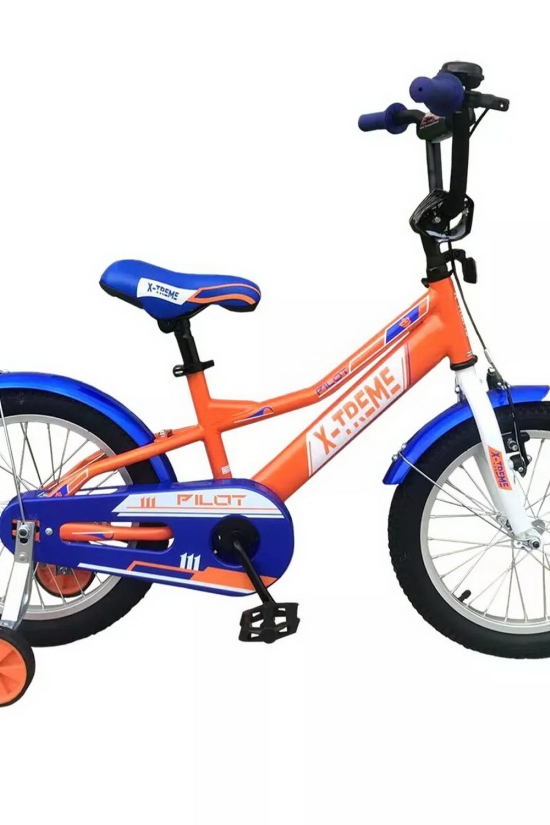 Велосипед (колірний оранжевий/синій) сталь розмір рами 16" розмір коліс 16" "X-TREME PILOT арт.125009