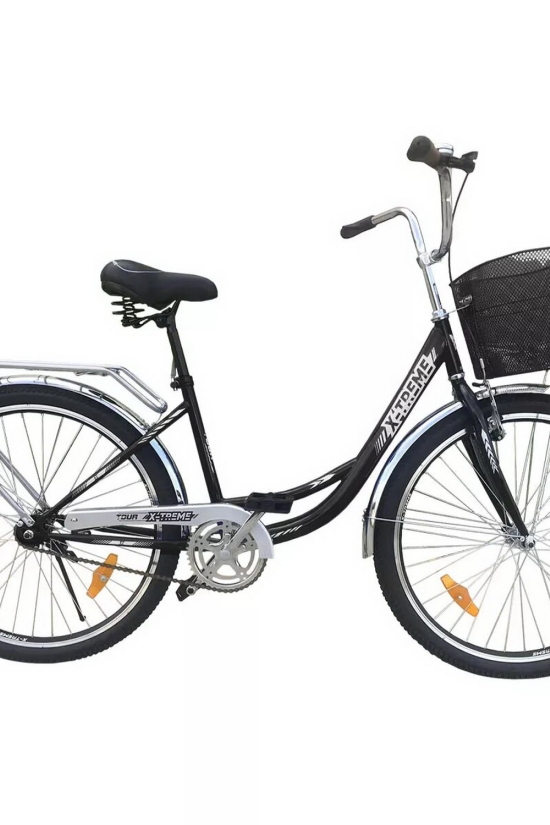 Велосипед (цв.черный/белый) сталь размер рамы 26" размер колес 26" "X-TREME TOUR" арт.125043