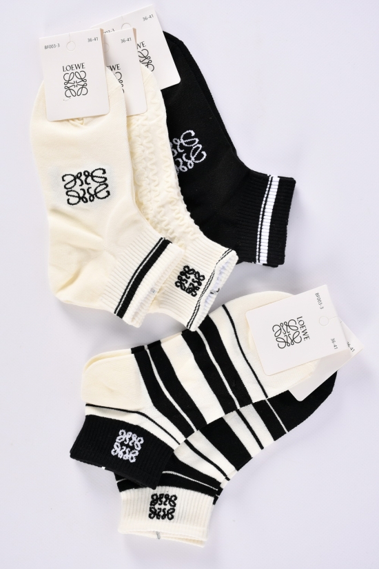Шкарпетки жіночі короткі (розмір 36-41) (90% бавовна 5% спандекс 5% нейлон) "Корона" арт.BF003-3