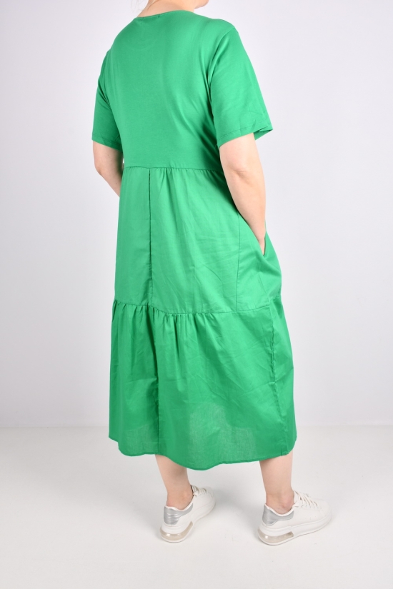 Сукня жіноча трикотажна (кол. зелений) "QIANZHIDU" Розміри в наявності : 48, 50, 52 арт.CL31553050
