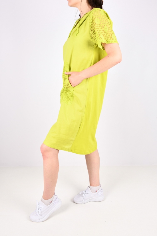 Платье женское льняное (цв.салатовый) "QIANZHIDU" Размеры в наличии : 48, 50 арт.EL39553327